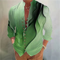New men's Long Sleeved Shirt With Gold 3D Turtle Print | SAMAG