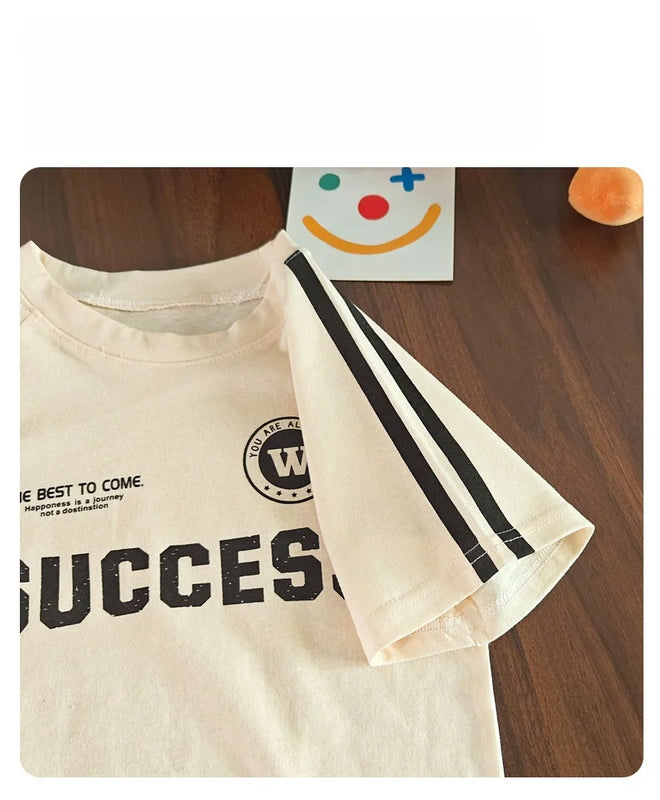 Summer Sporty Style Children Sets Letter Pattern | SAMAG