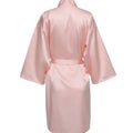 Solid Satin Night Robe, Elegant Half Sleeve V Neck House | SAMAG