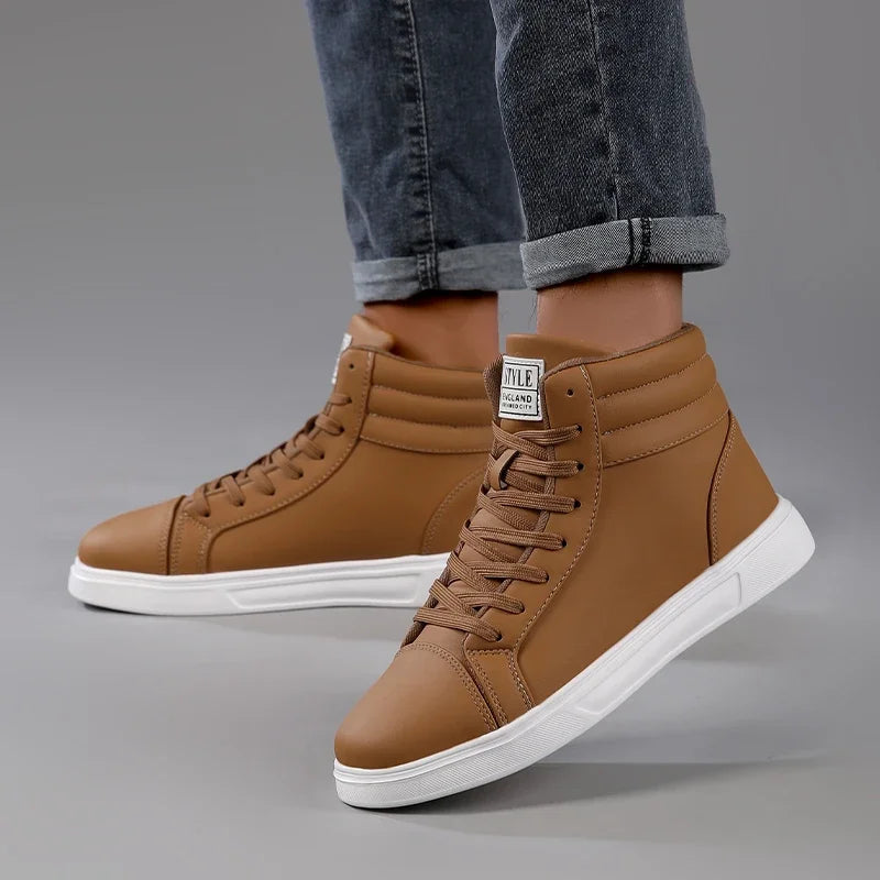 Men's Sneakers High Top Canvas Shoes New Trendy Waterproof Lightweight Casual Sports Shoes for Men Student Street Shoe