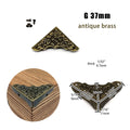 12pcs Decor Corner Protector Cover for Jewelry Chest Wine Gift Box Wooden Case Suitcase Antique Brass Bronze Golden Silver DIY