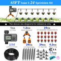 30-5m Garden LCD Button Timer Irrigation Set 0-80L/H Rotating Adjustable Nozzle Intelligent Display Automatic Watering System