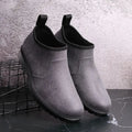 Young Outdoor Men's Rain Boots Work Summer Low Heel Garden Gum Without Lacing Low-heel Male Shoes Gumboots Comfortable 2025 Mud