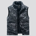 Men Vests for Fall Winter Padded Thickened Workwear Jacket Multi-pocket Stand-up Collar Undershirt Men's Outdoor Shoulder M-9XL