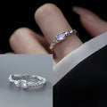 VENTFILLE 925 Sterling Silver Ring for Women Girl Gift Retro Open Trend Unique Design Geometric Asymmetric Jewelry Dropship
