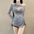 Women's New 3-piece Polka Dot Sexy Swimsuit Off Shoulder | SAMAG