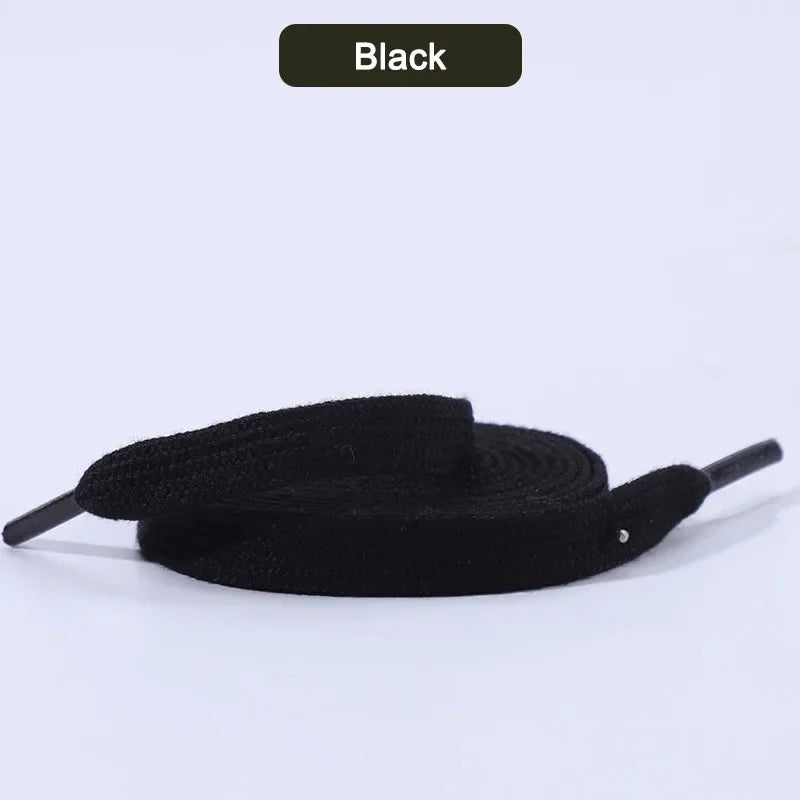 Cotton Shoelaces 1CM Width Flat Shoe laces Tennis Sneakers Shoelace 80/100/120/140/160CM Laces for Shoes Accesories 1Pair