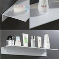No Drilling Storage Rack Wall Shower Shelf Kitchen White Finish for Modern Bathroom Organizer Home Space - View 3 | SAMAG