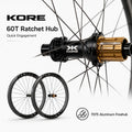 Carbon Fiber Wheelset Disc Brake for Gravel-Bike Wheels Engagement Ratchet Lightweight Bike Wheels