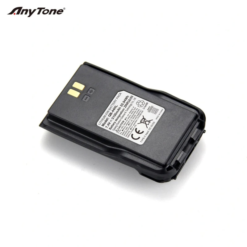 Anytone AT-D878UV Battery Original QB-44HL 3100mAh Type-C for AT-D878UV II Plus AT-D868UV AT-D858 DMR Walkie Talkie