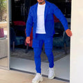Fashion Men's Casual Sets Male Trend Streetwear Long Sleeve Jacket Coat+Leggings Pants Sport 2 Pieces New - View 8 | SAMAG