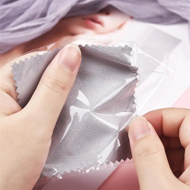 10pcs/50pcs Sterling Silver Polishing Cloth Set Jewelry Cleaning Cloths Soft Wipe Wiping Cloth Keep Jewelry Shining Tools
