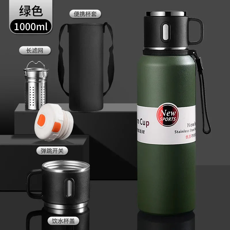 Thermo Bottle Thermal Mug Stainless Steel Water Cup Thermos Large Capacity Keeps Cold Drinkware Tumbler Insulated Thermos Travel