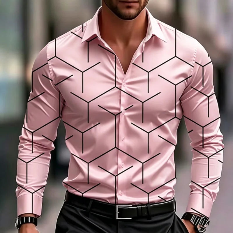 European American Trendy Men Geometric Branch Line | SAMAG