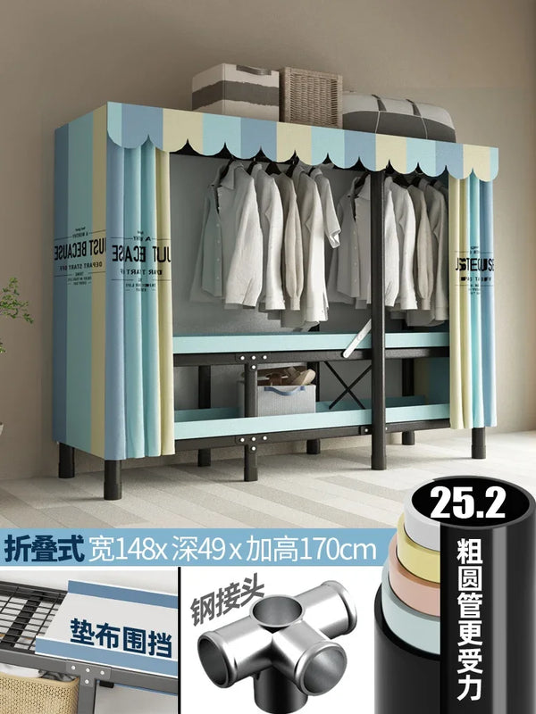 Folding Steel Frame Wardrobe Installation - Free Open Closet Durable and Economic Storage Cabinet for - View 18 | SAMAG
