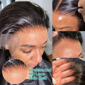13x4 13x6 HD Transparent Lace Front Wigs Brazilian Straight Human Hair 250% Full Density Pre Plucked Natural Hairline Baby Hair Soft Wigs for Women