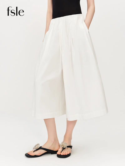 FSLE Cozy Cotton Casual Pants Wide - Leg Fit for Women's Summer Arrival A - line Silhouette for Outfits Resort | SAMAG