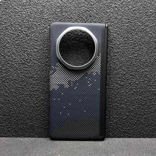 Suitable for Honor Magic V5 Mobile Phone Case, Thin Kevlar Aramid Fiber Magic V5 Carbon Fiber Protective Case, Center Shaft Full-Coverage