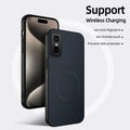 Case for Infinix GT 30 Pro 5G Luxury Fiber Stripe Leather Silicone Back Cover for MagSafe Magnetic Cover for Infinix GT 20pro