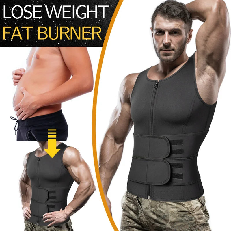 Men Body Shaper Waist Trainer Girdle your abdomen Sweat Vest Slimming Underwear Weight Loss Shirt Fat Burner Workout Tank Tops