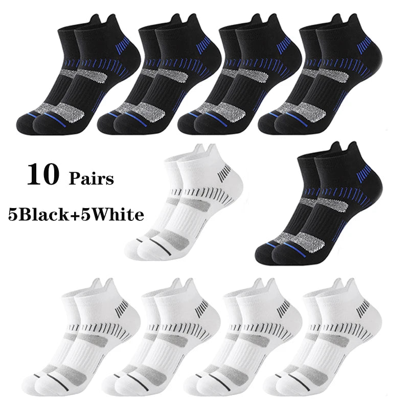 10 Pairs Ankle Athletic Running Socks Men Women Simple | SAMAG
