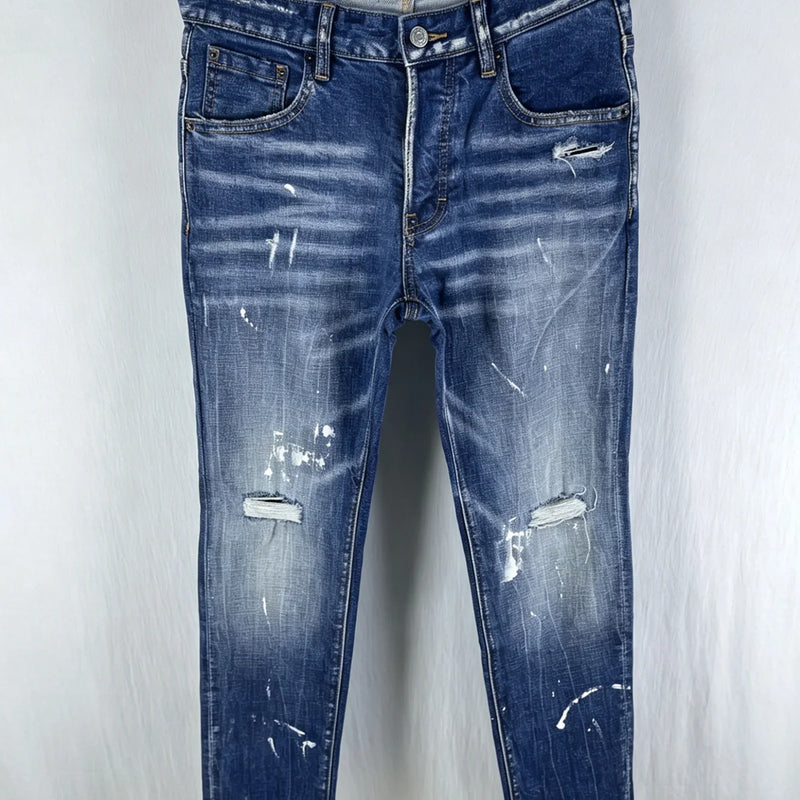 6060 Four Seasons New Men's Washed Ripped Patch Old | SAMAG