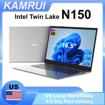KAMRUI Laptop 18.5" Intel N150 16GB DDR4 512GB M.2 SSD | SAMAG