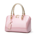 Luxury Designer Handbag Shiny Leather Boston Bag 2023 Fashion New Blue Red Black Beige Pink Bags for Women Sac De Luxe Femme