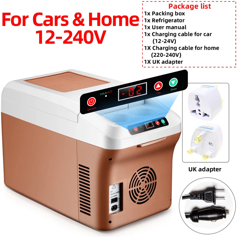 Yannice Mini Fridge Home Car Appliance Refrigerator Portable 15L Large Capacity Digital Display Super Cooling Box For Camping
