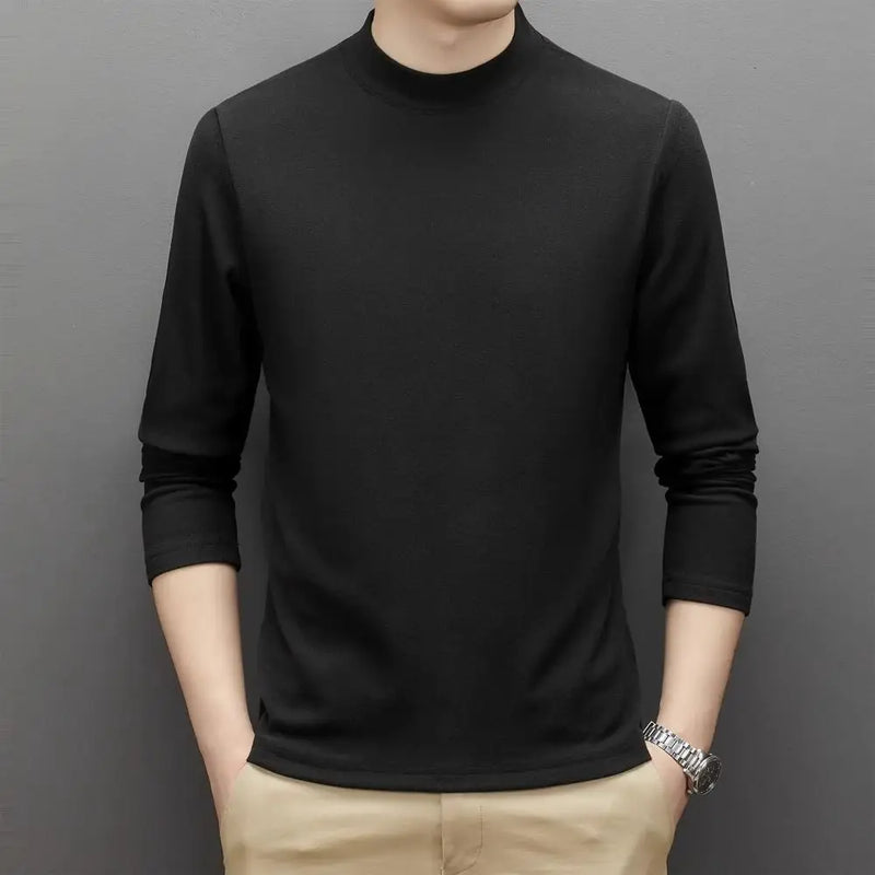 Polyester Men's Thermal Underwear Cold Weather Thermal Clothes Warm Long Sleeve Shirt Base Layer Plus Velvet Shirt