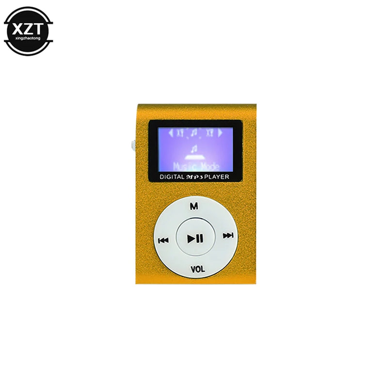 With Screen Metal Clip MP3 Music Player Pluggable Mini Portable Clip MP3 Student Walkman MP3 Music Player Three Playback Modes