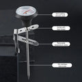 Stainless Steel Coffee Temperature Meter Probe 0~100℃ Thermometer for Coffee Pot Milk Frothing Jug Cafe Kitchen Measuring Tools