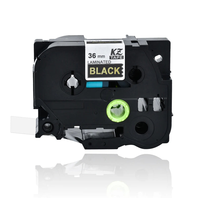 1PCS 36mm black on white tze261 compatible brother p touch printer laminated label tape tze-161 tze661 tz-M961 tze-461