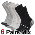 6 Pairs Men High Tube Round Neck Work Socks Moisture | SAMAG