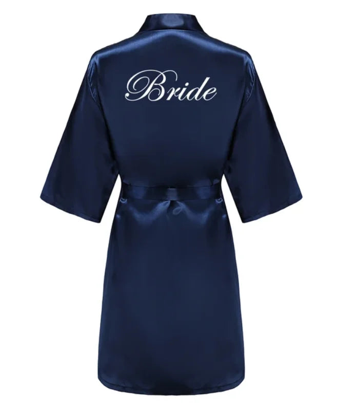 Satin Silk Robes Plus Size Wedding Bathrobe Bride | SAMAG