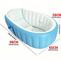 Inflatable Bathtub Pool for Baby 0-6 Months, Portable Blow Up Tub with Non-slip Base & Sitting Support for Toddler Bathing