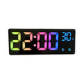Voice Control Alarm Clock Digital Temperature Date 2 Alarm USB Powered Always On Snooze Table Clock Night Mode 12/24H LED Clock