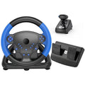 4-in-1 Game Steering Wheel for PS4/PC/Android/iOS - Bluetooth & USB Connectivity with Dual Motor Vibration & RGB LED Lights