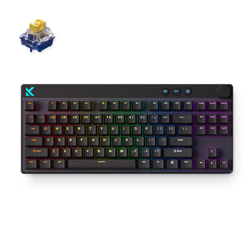 MCHOSE Mix 87 Magnetic Switch Gaming Keyboard Hall Effect 0.08ms Ultra-Low Latency 0.001mm Precision Office Wired Keyboard
