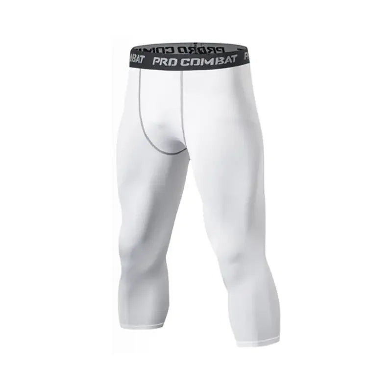 Men's Leggings Compression Pants Sports Leggings Basketball Quarter Shorts Quick Drying Running Training Stretch Fitness Pants