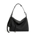 BURMINSA Genuine Leather Hobo Bags For Women Soft Slouchy Vintage Half Moon Shoulder Bag Cowhide Daily Work Commuter Handbags