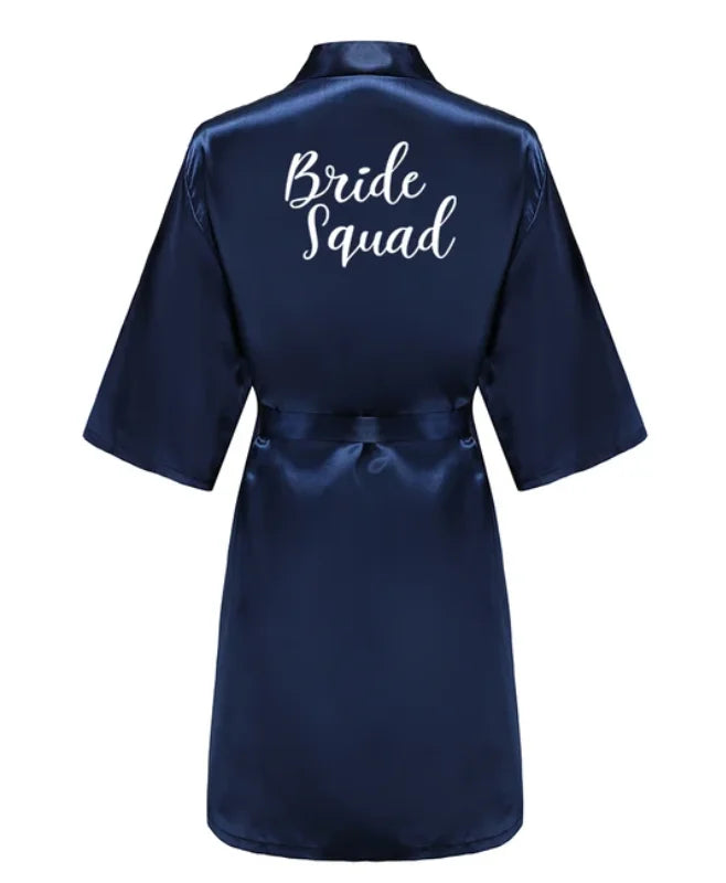 Satin Silk Robes Plus Size Wedding Bathrobe Bride | SAMAG