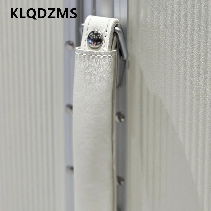 KLQDZMS 20"24"26"28 Inch High Quality Luggage Bag Multifunctional Boarding Box Large Capacity Aluminum Frame Trolley Suitcase