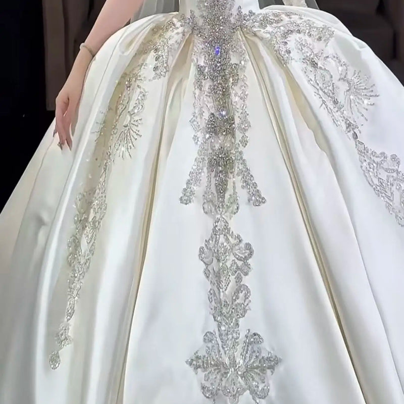 Customized Strapless Ballgown Wedding Dress Vestidos - View 6 | SAMAG