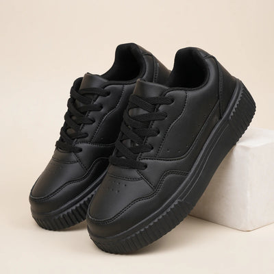 Unisex Black Skateboard Shoes Platform Lightweight | SAMAG