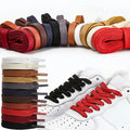 Autumn Winter Waxed Cotton Shoelaces 0.8CM Width Flat Waterproof Laces Unisex Boots Casual Sneakers Shoelace Leather Laces Shoes