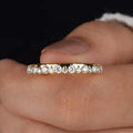 925 Sterling Silver Zircon Fashion Gorgeous Half Circle Round Ring For Women Engagement Anniversary High Quality Fine Jewelry
