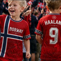 26 Boys HAALAND No.9 Football Jersey Tee Shorts Set Women - View 8 | SAMAG