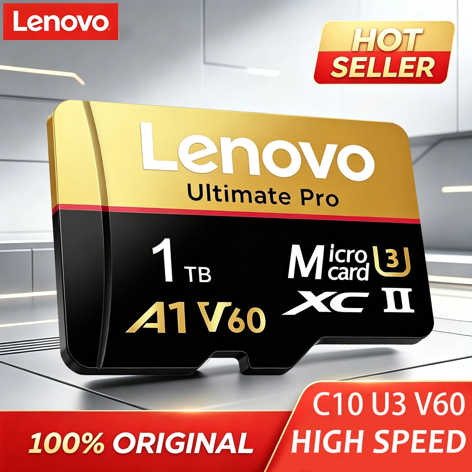 Lenovo Original Micro SD Card UHS-I I A1 V60 Memory Card for Nintendo Switch Flash Memory Cards 128GB For Insta360 DJI Drone