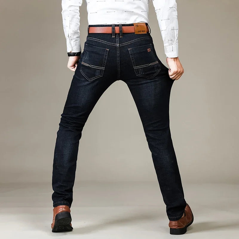Business Men's Jeans Casual Straight Stretch Fashion | SAMAG